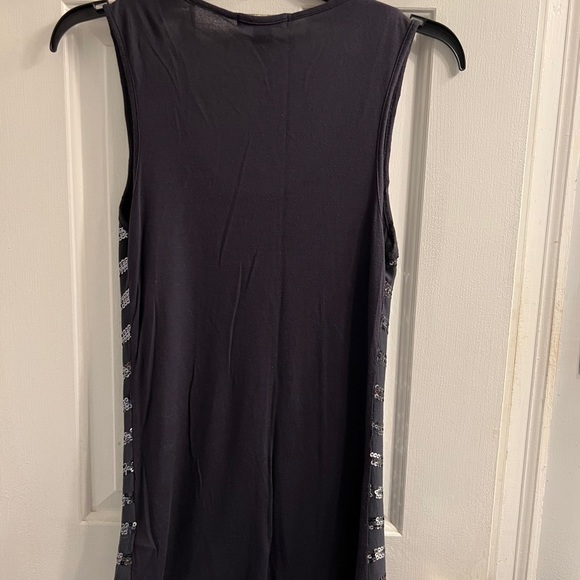 Forever21 Grey Sequined Stripes Tank Top - Picture 7 of 7